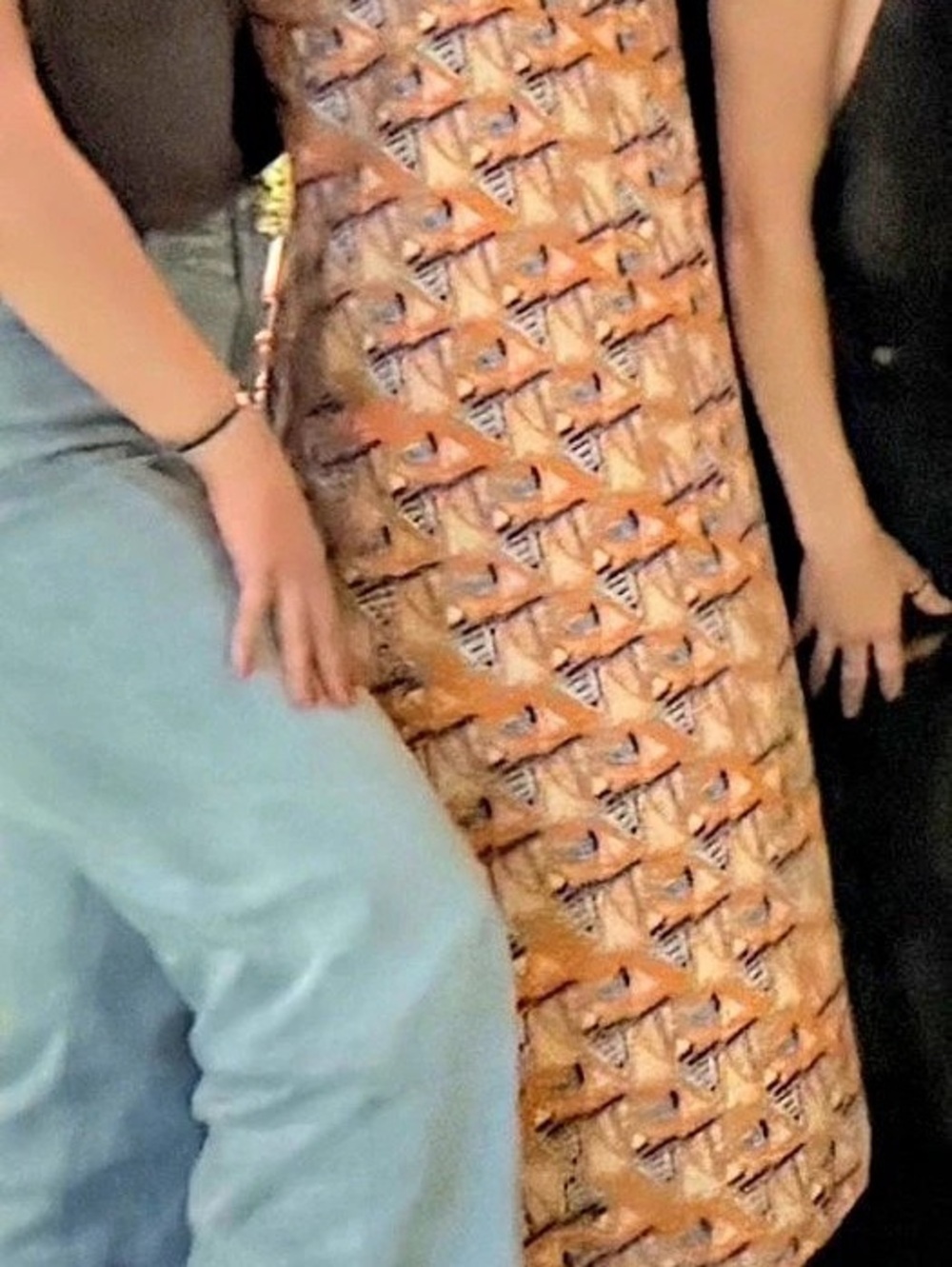 Antibes Blanc Sailboat Print Maxi Dress in Orange & Blue